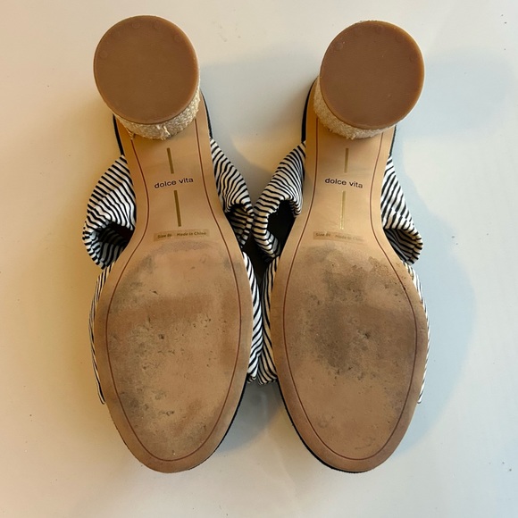 Dolce Vita Jene Slide Sandal black and white stripe - Picture 9 of 16